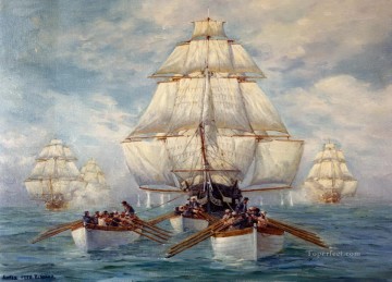 battleships 8 Oil Paintings